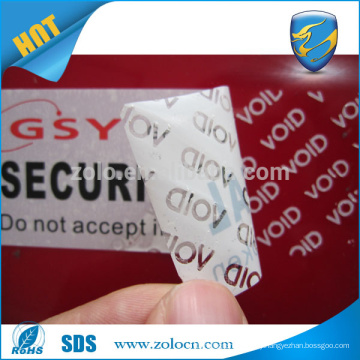 Alibaba website printed security label tamper evident sticker tamper proof seals for jars void label